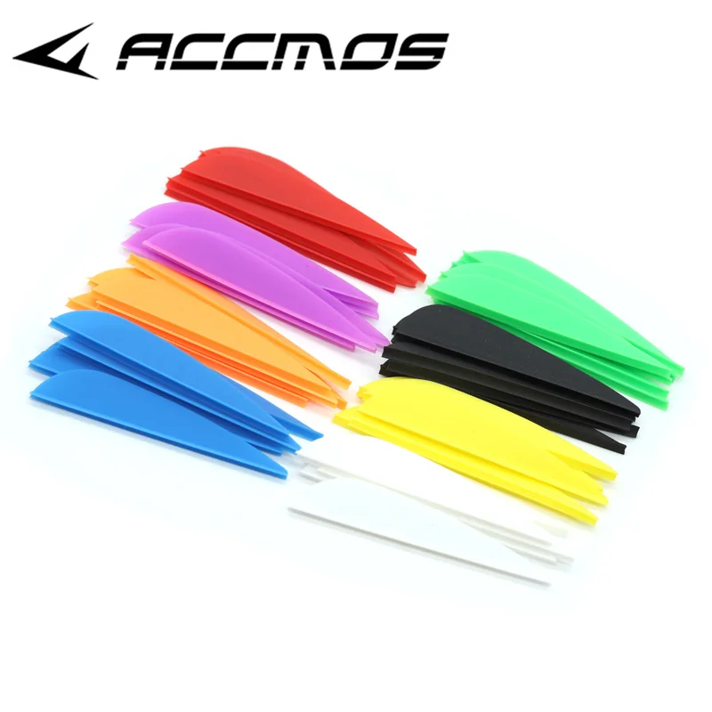 30pcs 2/2.5/3/4 /5inch Archery Feathers Rubber Vanes TPU DIY Fletching Feather for Arrow Shooting Hunting Accessories