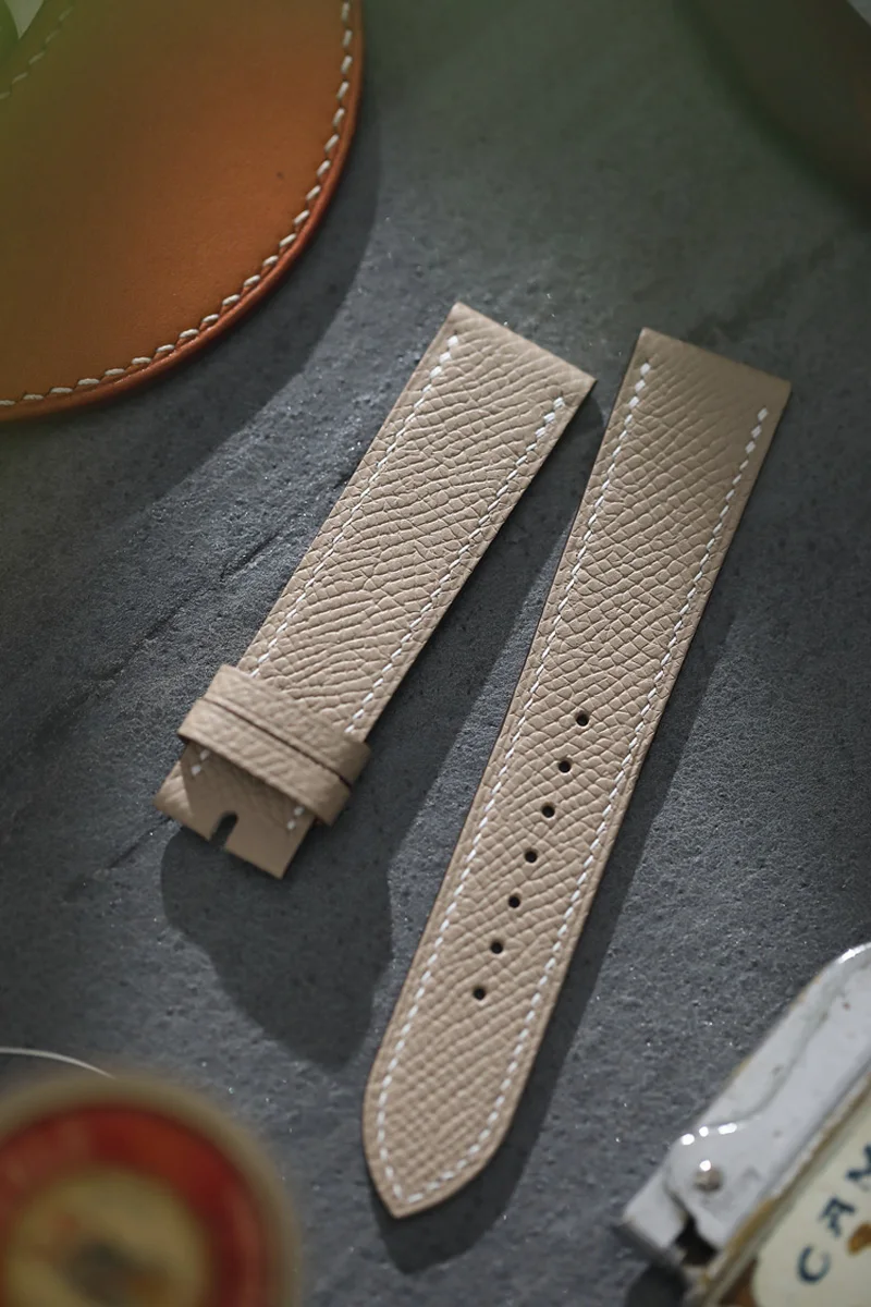 FUYIJIA Luxury Custom Soft Epsom Leather Strap Waterproof Cowhide Watchbands 12MM 14MM 16MM 18MM Handmade Genuine Leather Belt