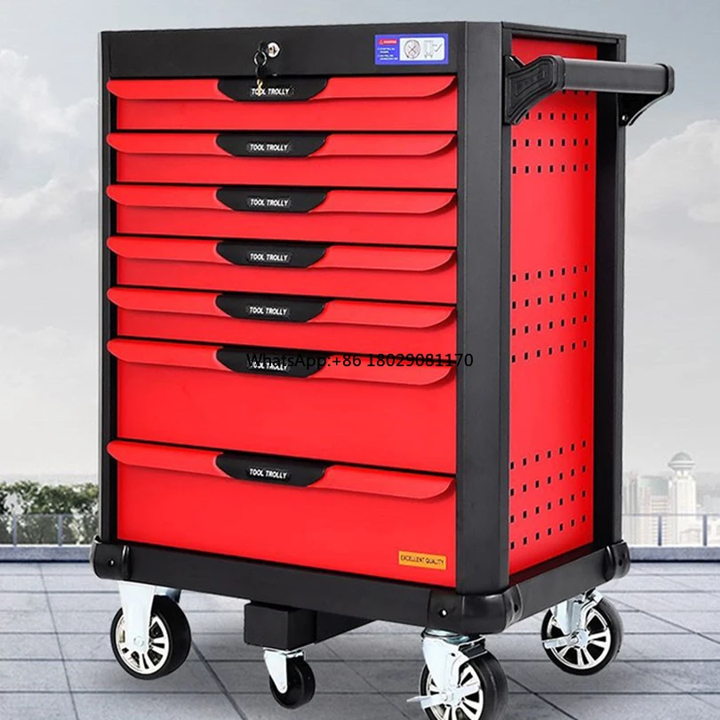 Drawers Tool Cart Trolley Cold Rolled Steel Car Repairing Workshop Craftsman Tool Cabinet Garage Storage Boxes