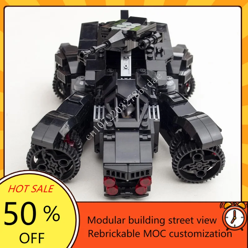 624PCS Technical Arkham Knight Batmobile UCS MOC Car Vehicle Custom Puzzle Technical DIY Set Toy For Birthday Child Holiday Gift