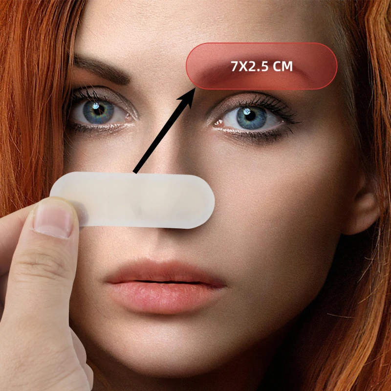 10/5/2Pcs Eyebrow Tattoo Transfer Sticker Operation Skin Print Eye Brow Line Practice Permanent Silicone Tattoo Training Tool