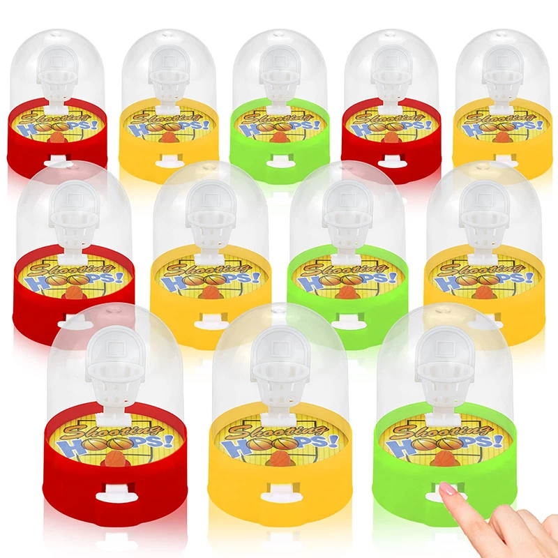 12pcs Mini Tabletop Basketball Machine Fingertips Educational Toys for Kids Birthday Party Favors Classroom Prizes Goodie Filler