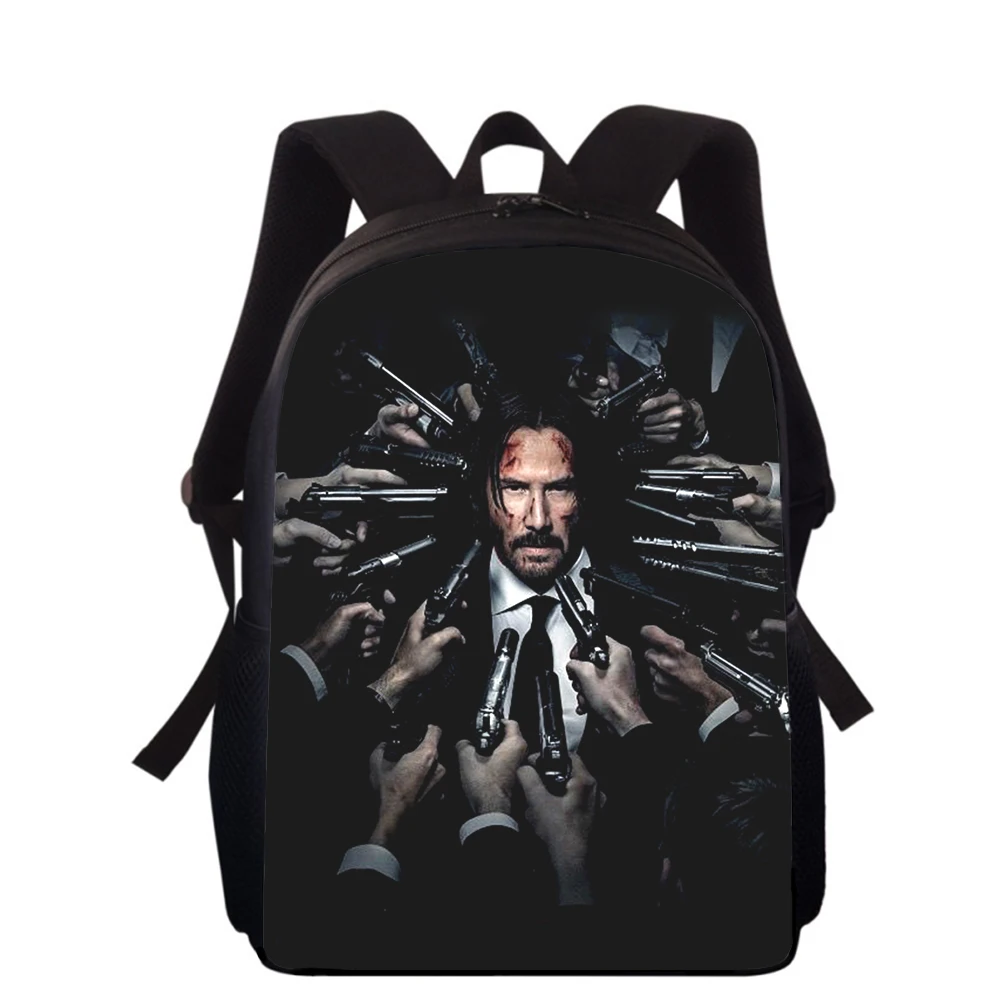 John Wick Film 16" 3D Print Kids Backpack Primary School Bags for Boys Girls Back Pack Students School Book Bags