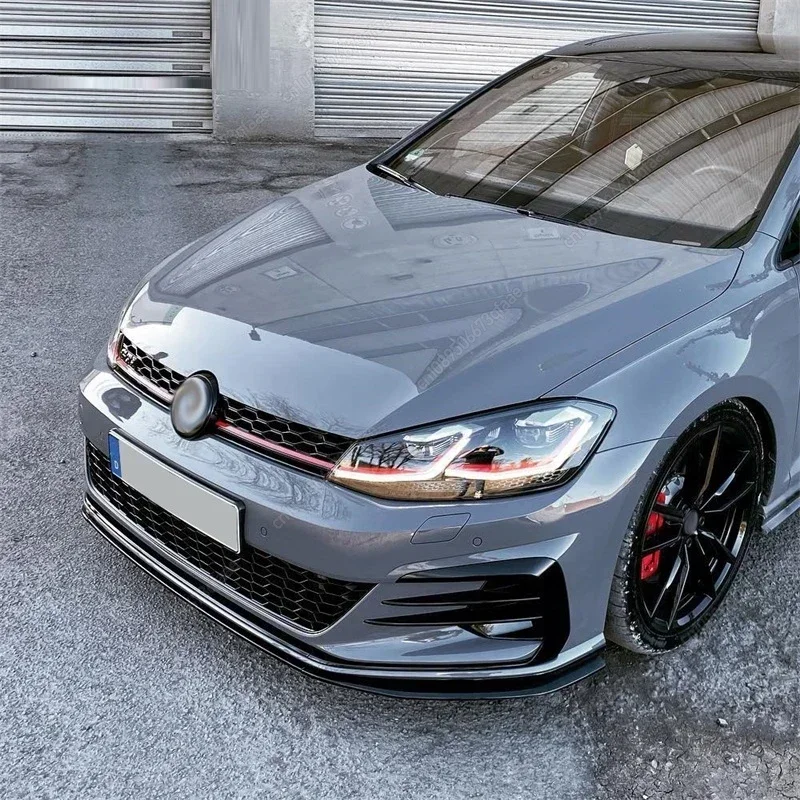 Gloss Black TCR Front Bumper Splitter Lip Cover Guard For VW Volkswagen Golf 7.5 MK 7.5 GTI 2017 2018 2019 2020 Bodykits Tuning