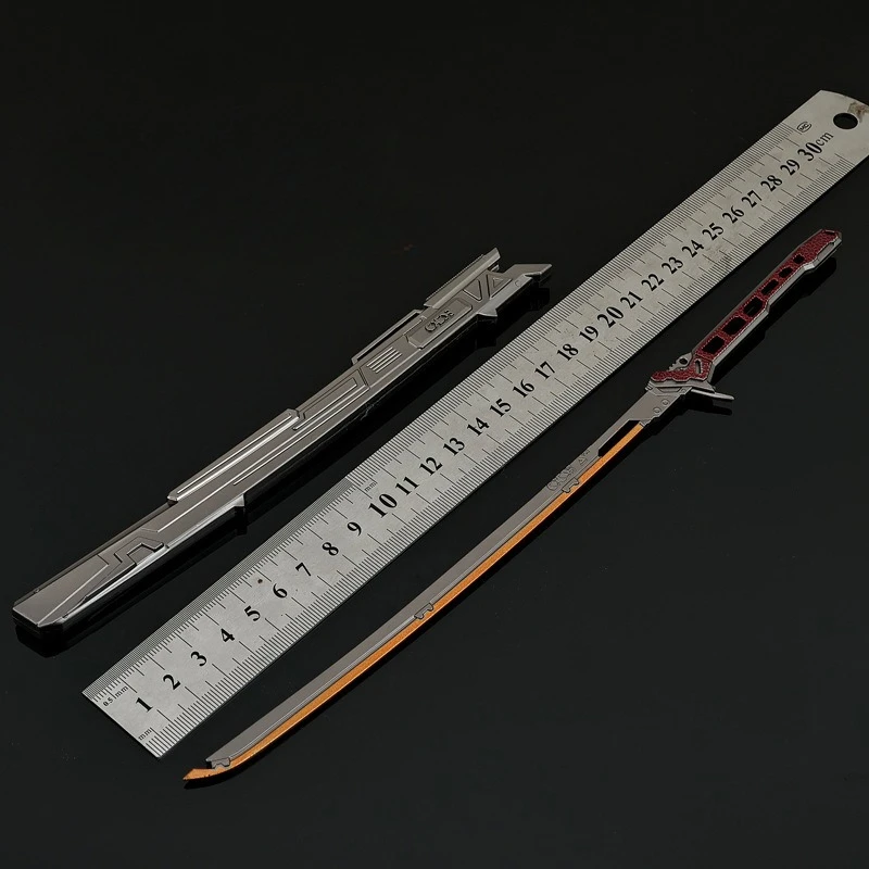 Juego de ruptura de Arena de 30cm/11,81 pulgadas, modelos periféricos, adornos artesanales de Metal, adornos térmicos de guerreros, regalos para niños, pantalla de escritorio