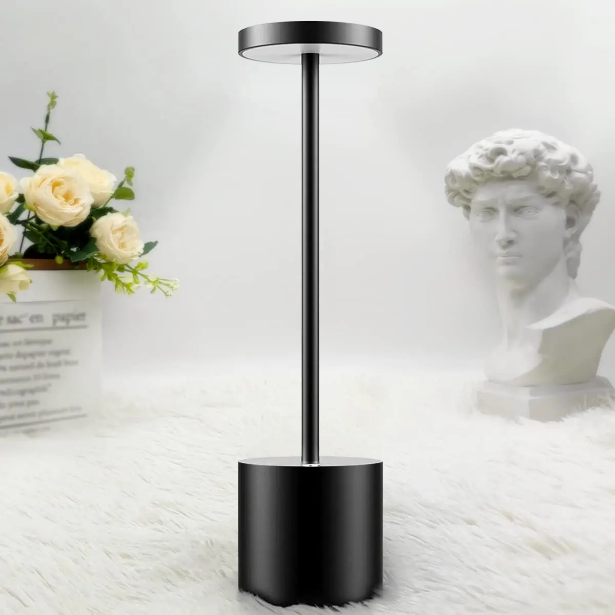 

Wireless Retro Table Lamp USB Rechargeable Cordless Night Light Stepless Dimming Table Lamp Bedside Lamp Hotel Bar Decoration