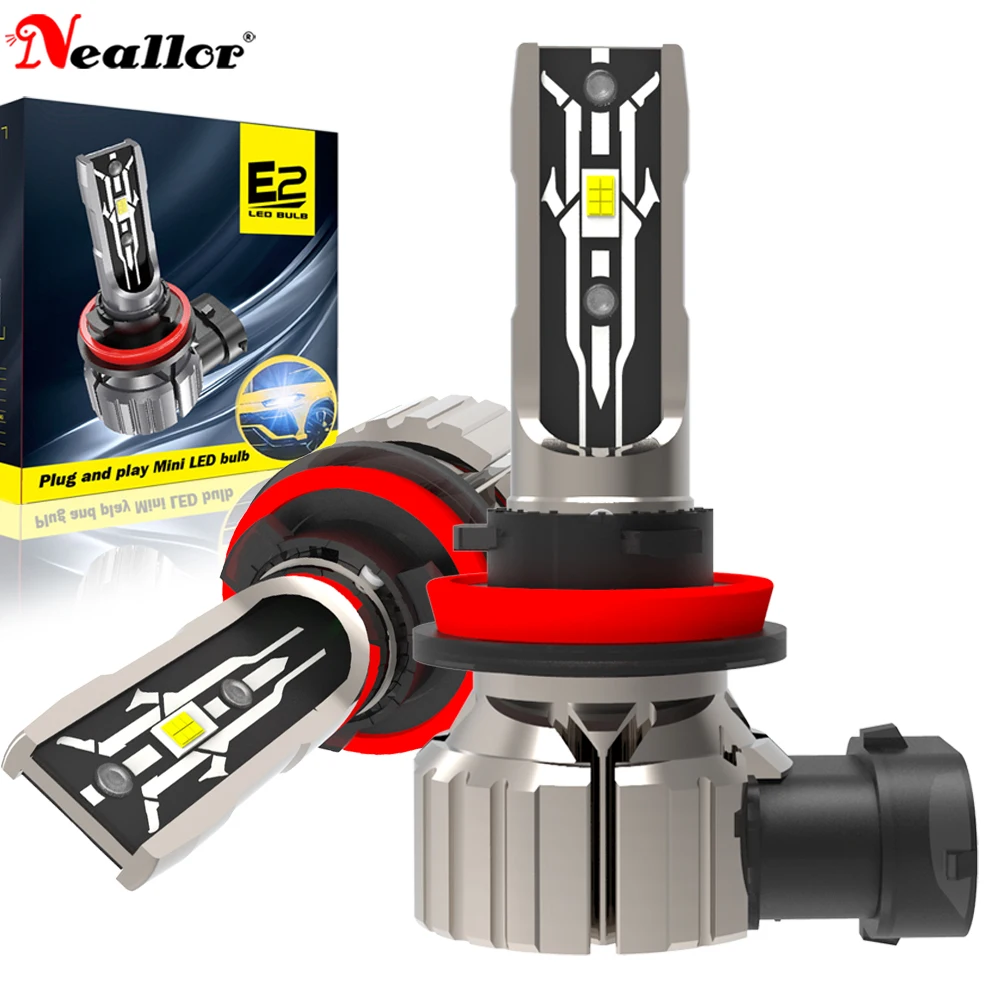 

2pcs High Power H8 H9 H11 H16 Led Fog Light Bulbs Super Bright No Adapter Required Car Turbo Diode Lamp White Moto Headlight 12v