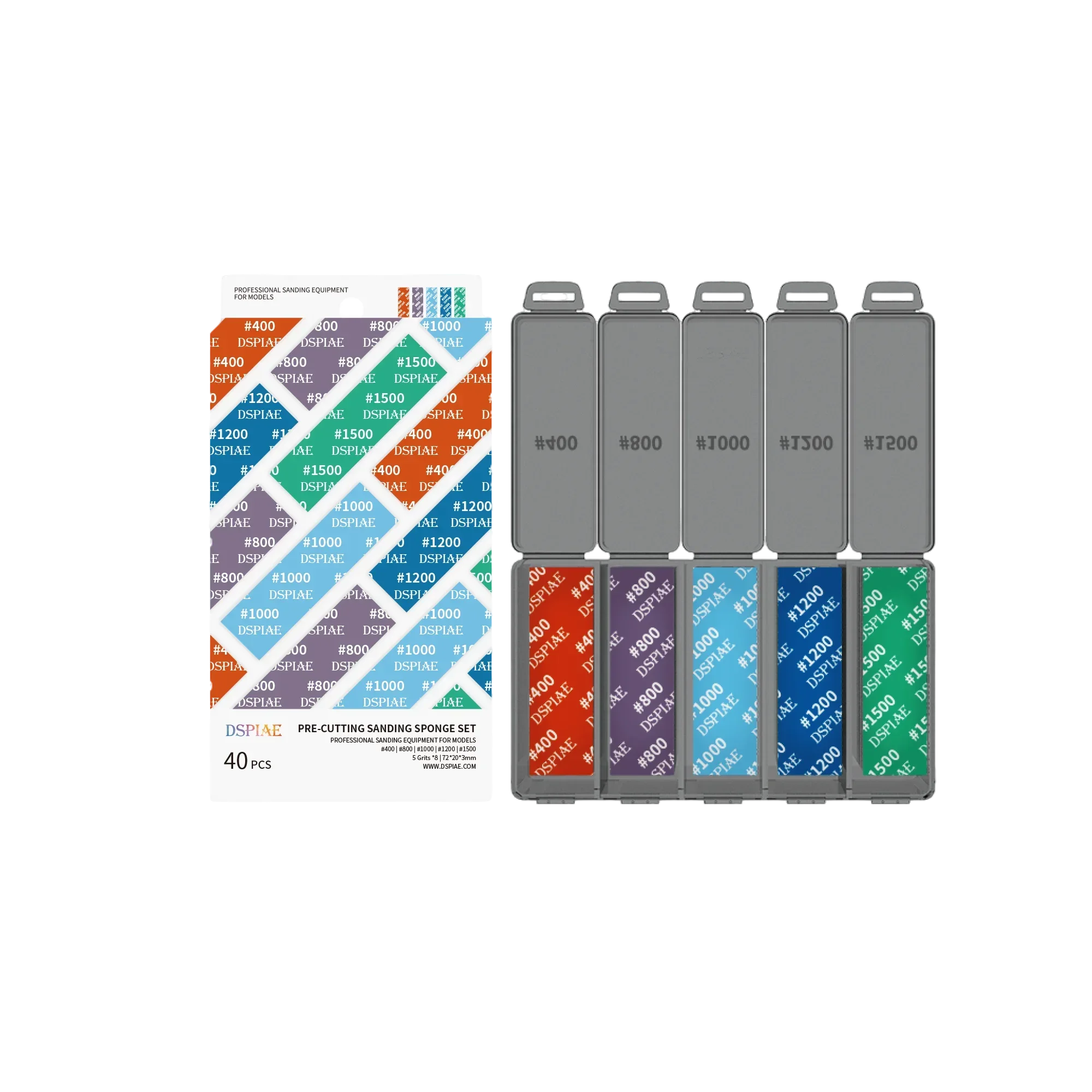 DSPIAE 샌딩 스폰지 세트 DS3-S01은 GK 군용 유형 결합 아크 연마 사포 제작 도구 샌딩 박스에 적합합니다.