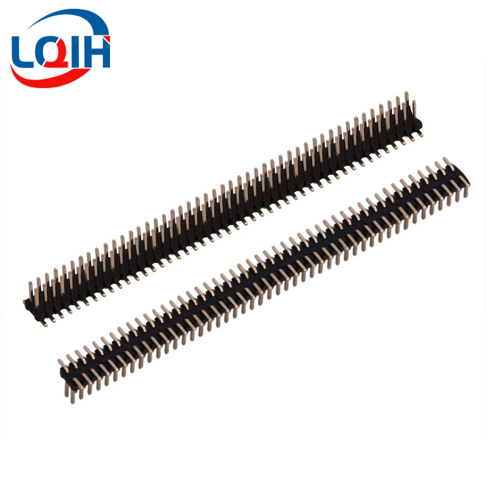 5PCS 1.0mm Pitch Banhado A Ouro 50 P 1x50 2x50 Pin Feminino Masculino Header Tira Dupla Única Linha Reta SMT SMD conector