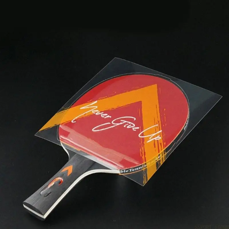 U2JB 2pcs Transparent PVC Film for Table Tennis Bat Rubber, Protective Sheets with Handling Points for Rubber Care After Play