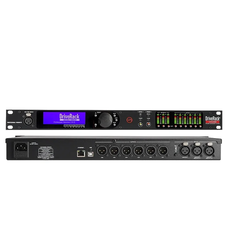 FÜR PA2/VENU360 2 Eingang 6 Ausgang Bühne Audio Prozessor Original Software Pro Audio Treiber Rack