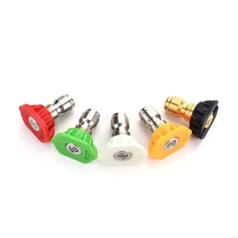 Quick Connection Double Lances Pressure Washer Wand Connector Includes 5 Nozzle Tip for Diverses Cleaning Applications C5AD