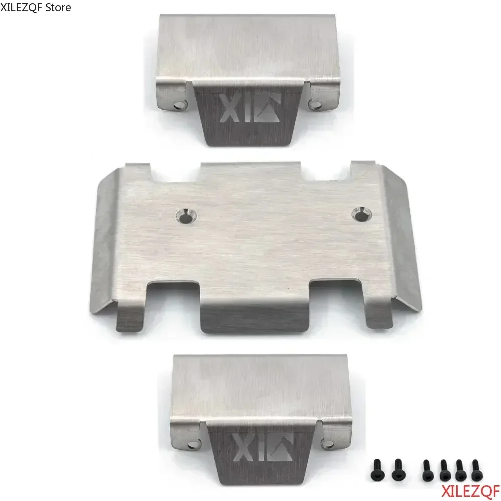 Stainless Steel Chassis Armor Axle Protector Skid Plate For RGT EX86190 EX 86190 LC76 1/10 RC Crawler Car Upgrade Parts
