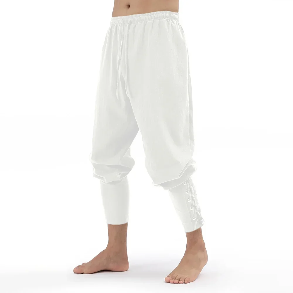 Spring Summer Medieval Viking Cotton Linen