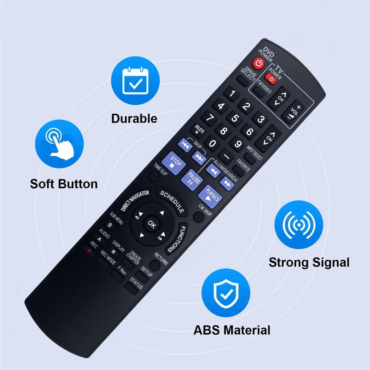 N2QAYB 000197   استبدال جهاز التحكم عن بعد لمسجل DVD باناسونيك DMR-EZ48V DMR-EZ485V DMR-EZ48 DMR-EZ485 DMR-EZ48VK DMR-EZ485VK