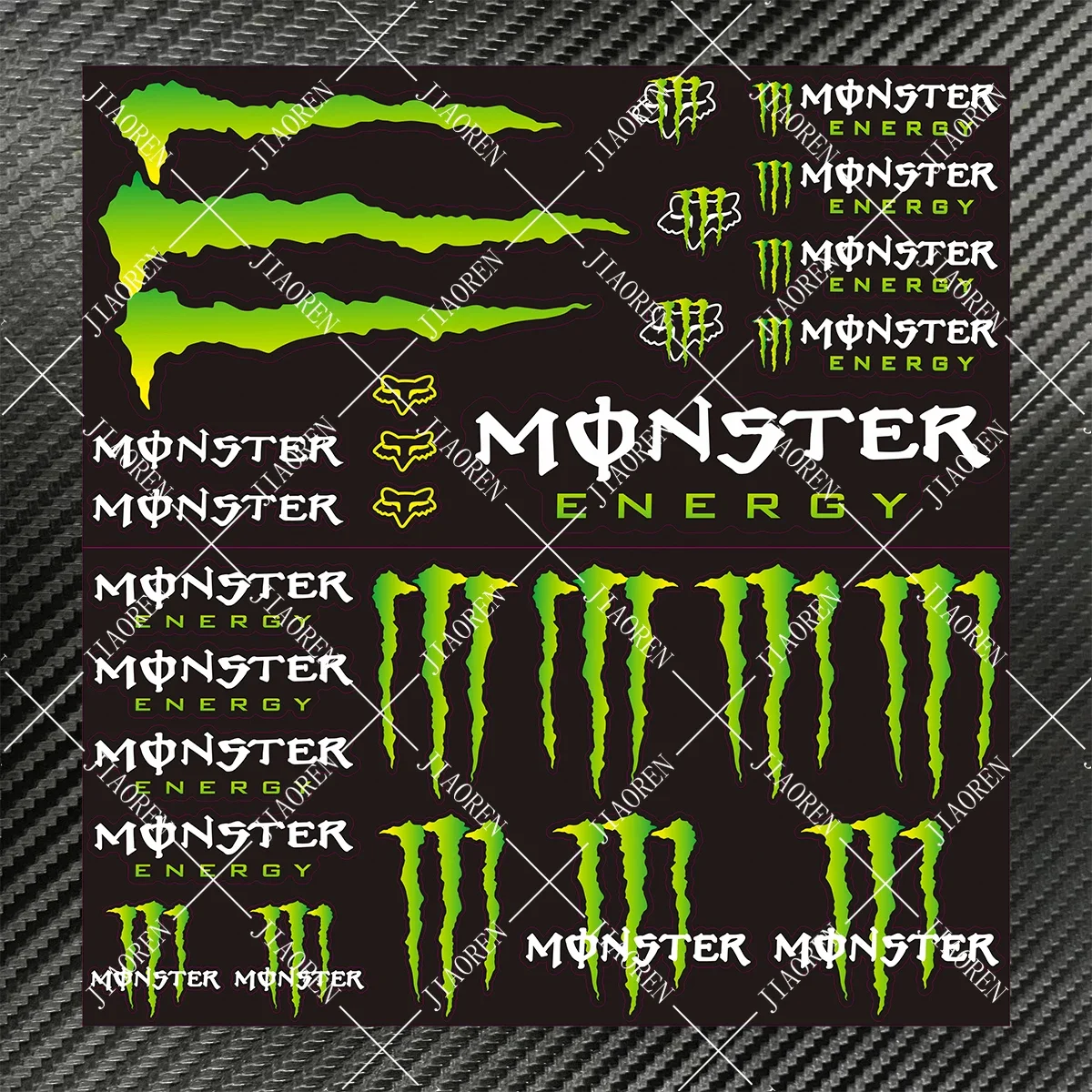 

Reflective Monster Energy Sticker Logo Motorcycle Helmet Tank Car Decal for YAMAHA Honda Ktm Suzuki Kawasaki DUCATI