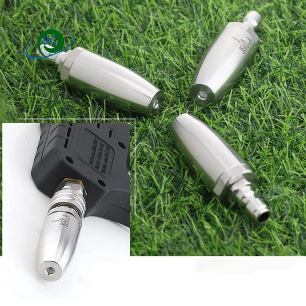 CS 250bar 3625psi 고압 스프레이 로터리 터보 노즐 스테인레스 스틸 블래스터 터보 제트 노즐 (1/4 \'\'빠른 연결 포함)