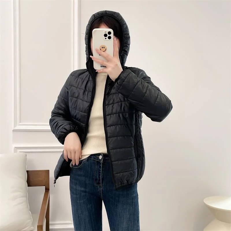 

Женская легкая пуховая куртка из хлопка, корейская версия, утягивающая, маленький размер, осенне-зимняя модная верхняя одежда