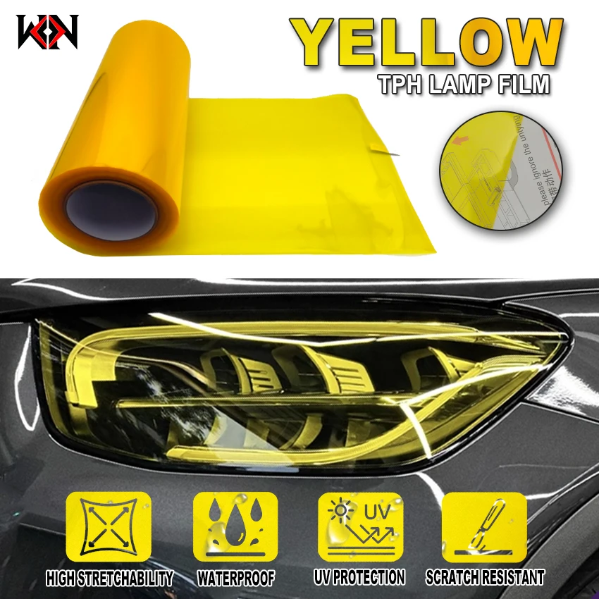 

Car Headlight Taillight Protective Film Tint Vinyl Film Auto Lamp Film Sticker Sheet Color-Changing Smoke Rear Fog Lamp