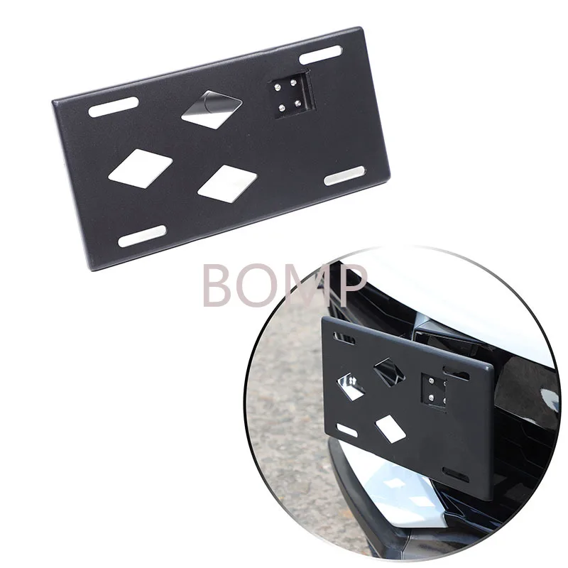 BOMP For 2020+ Corvette C8 front license plate side-mounted license plate frame car license plate frame auto accessories (US ver