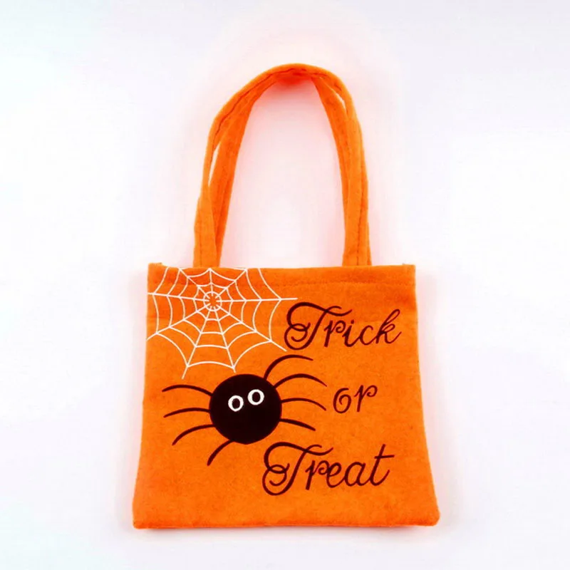 Halloween Pumpkin Trick or Treat Portable Candy Bag Kids Festival Gift Bags Collectible Ornament