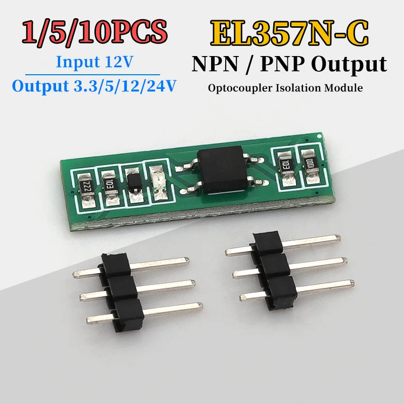 EL357N-C Optocoupler Isolation Module DC12V Signal Level Conversion Output 3.3V 5V 12V 24V NPN PNP High/low Level Output