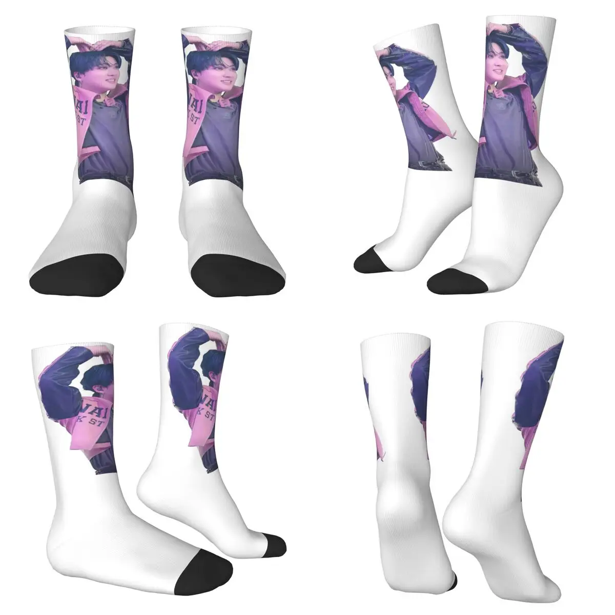 

Носки с сердечками Binnie, супер мягкие чулки в стиле Харадзюку, всесезонные длинные носки, аксессуары для унисекс, рождественские подарки