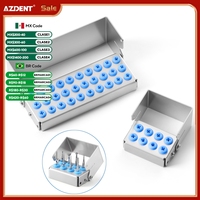 AZDENT 8/30 Holes Dental Bur Holder Sterilizer Endo File Disinfection Box Organizer 135℃ Autoclavable Sterilizable Lab Tools