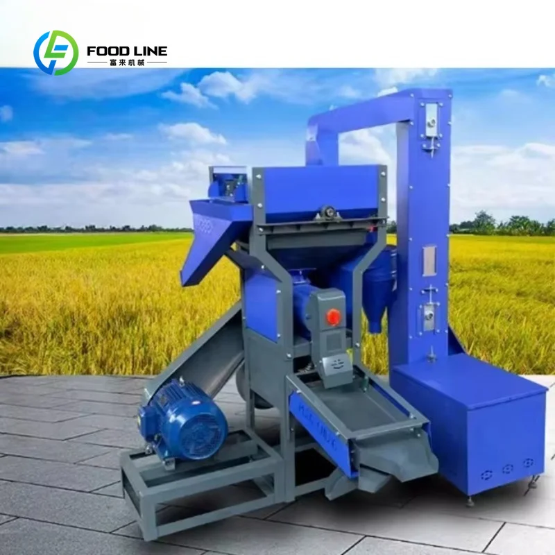 Customized Rice Milling Machine 4 in One 600kg Per Hour Mini Rice Huller Machine Big Rice Mill Machine