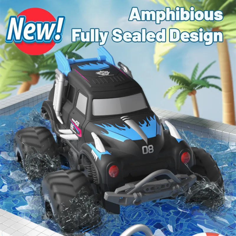 2.4GHz anfibio terra acqua spiaggia piscina giocattolo anfibio telecomando auto arrampicata veicolo velocità camion da corsa impermeabile