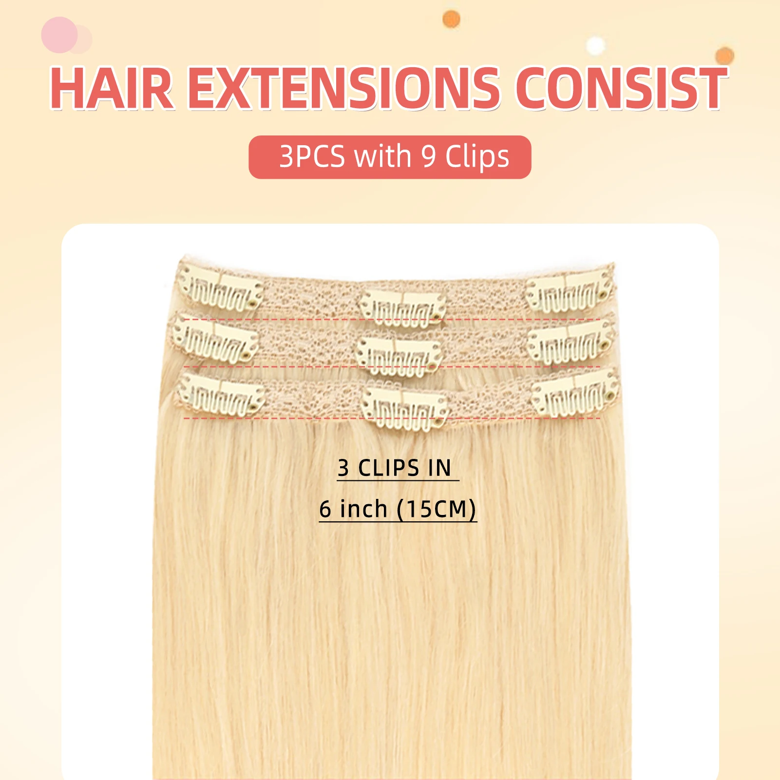 Vlasy 3 unids/set Clip en extensiones de cabello humano 12 ''-16'' cabello humano Natural Real Clip brasileño en extensiones de cabello para agregar cabello