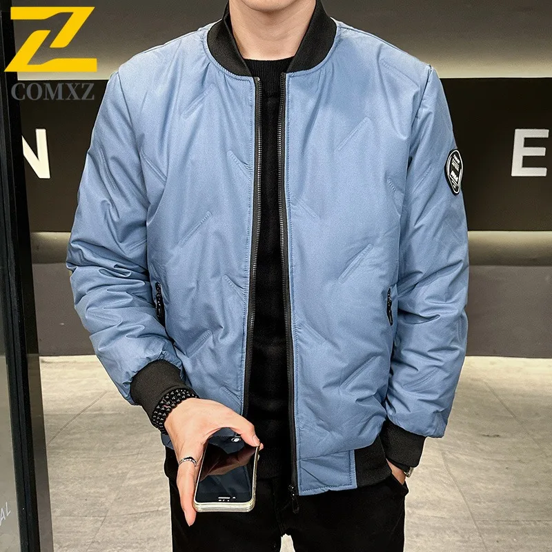 COMXZ Bread Jacket High Quality Minimalist Windproof Business Commuting Padded Jacket Traveling Warm Winter Padding Men Clothing
