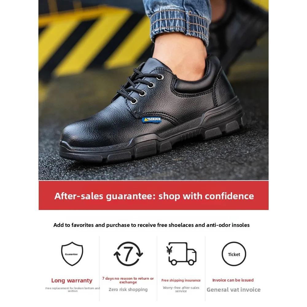 Scarpe antinfortunistiche da uomo resistenti con punta in acciaio: anti-sfondamento, anti-perforazione, isolate, antiscivolo per scarpe di protezione del lavoro