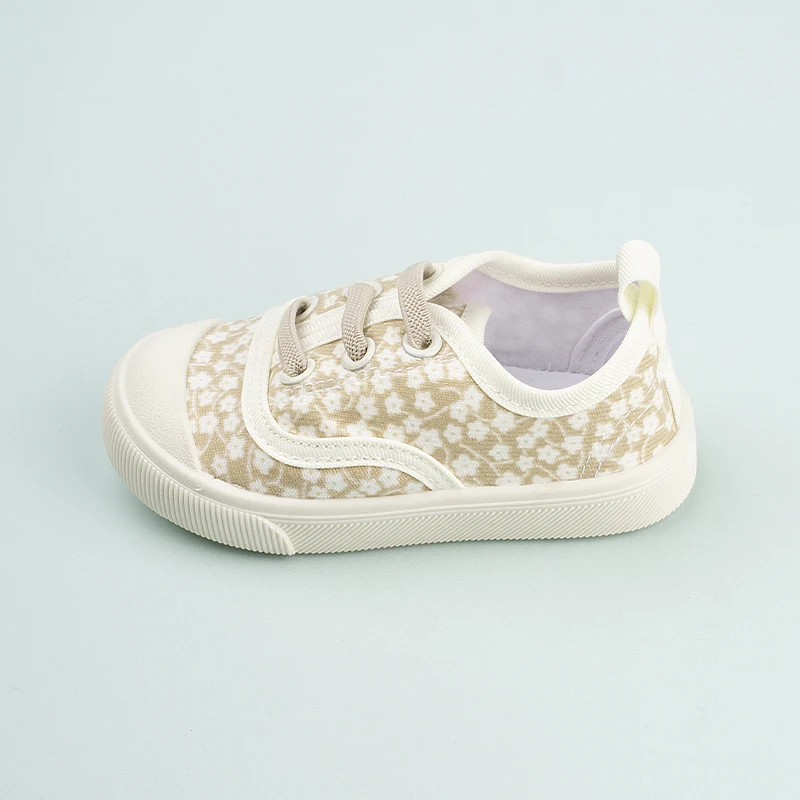 

Красивая обувь принцессы для маленьких девочек, Повседневная Красивая холщовая обувь с принтом для малышей EKF35