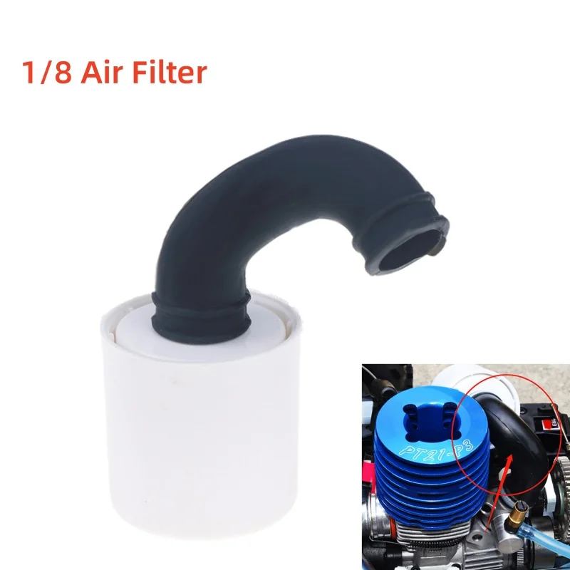 RC 1/8 Air Filter Cleaner Upgraded Parts Fit SH.28 Engine For HSP Axial Traxxas Redcat Losi Himoto 1/8 RC Nitro Car Truck Buggy