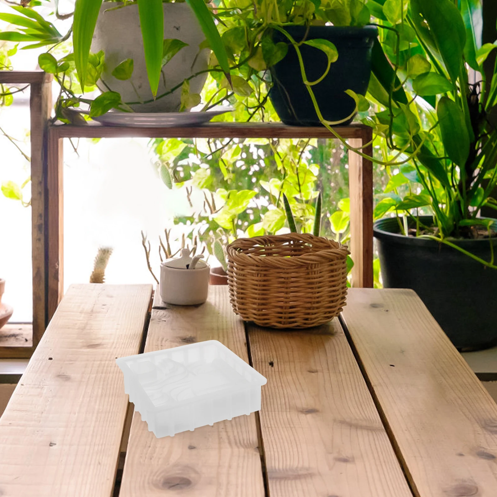 

Terraced Field Planter Molds Flower Pot Flowerpot Silicone Outdoor White Silica Gel Office
