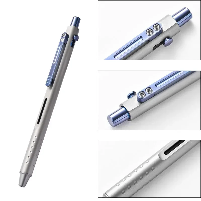 

Titanium Alloy Business Signature Pen Portable Writing Pen Outdoor Tools Gift for Men Father Student