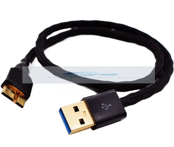 

Sterling Silver Cable USB3.0 Type A to Micro B 3.0 Male to Male Data Cable Hard Disk Cable Audio