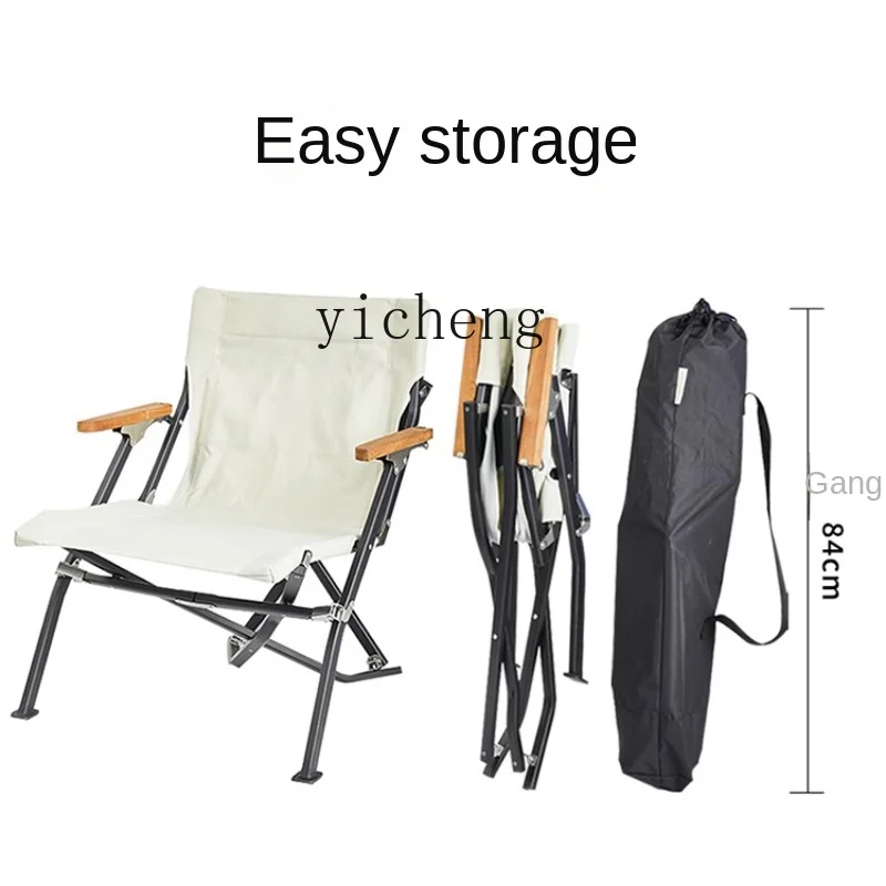 Zc Aluminum Alloy Outdoor Folding Chair Portable Chair Fishing Camping Folding Beach Chair