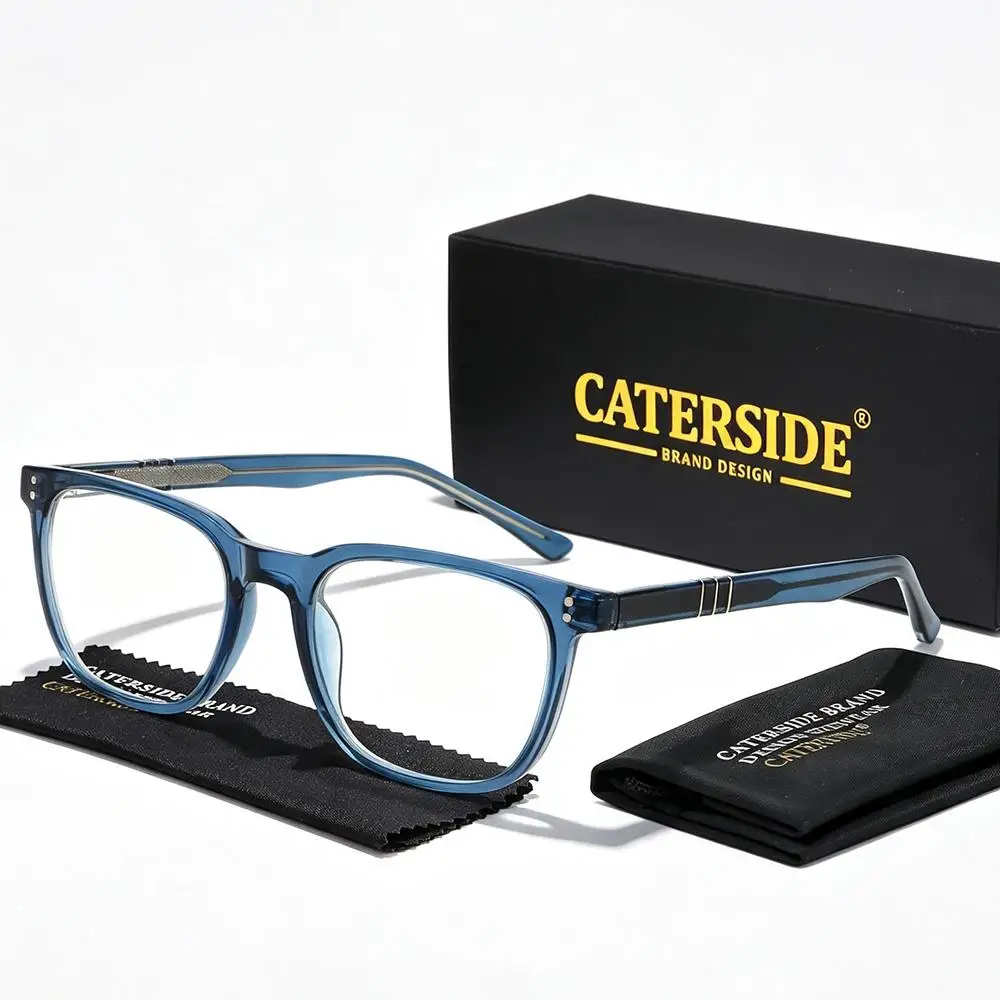 CATERSIDE Neue Modische Quadratische Anti-Blaulicht-Brille für Herren, Business- und Büro-Computer-Blaulicht-Schutzbrille für Damen – Detail 11