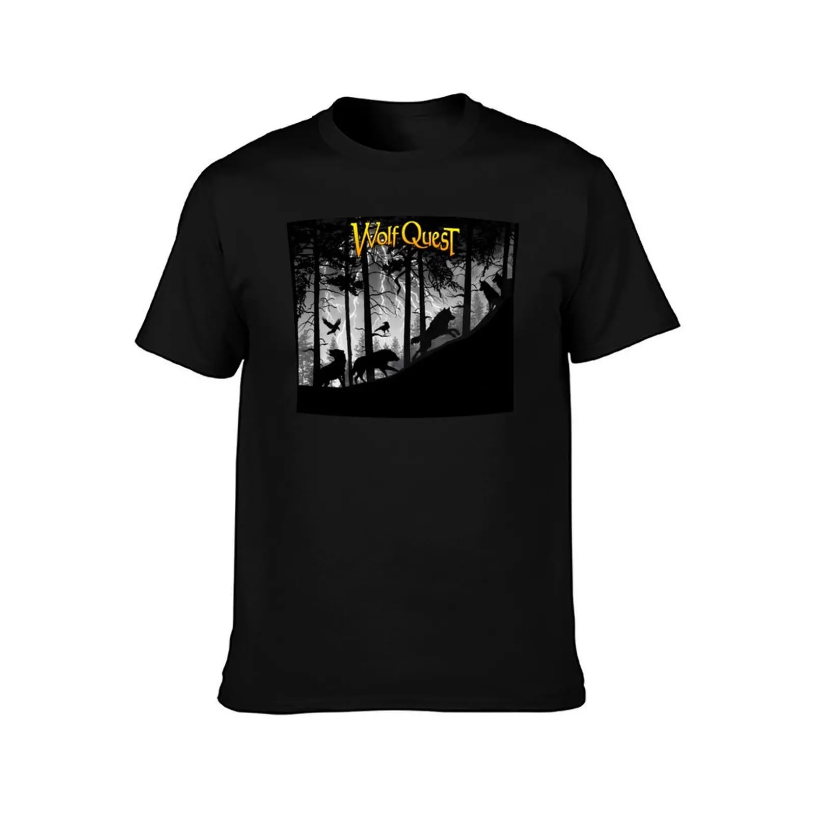 Wolf Pack in Storm - WolfQuest Dream T-Shirt Fashion Graphic Tee for Men T-Shirt