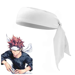 Mężczyźni kobiety Yukihira Soma Cosplay opaska na głowę Food Wars Shokugeki No Soma Cosplay opaska sportowa rekwizyt Cosplay