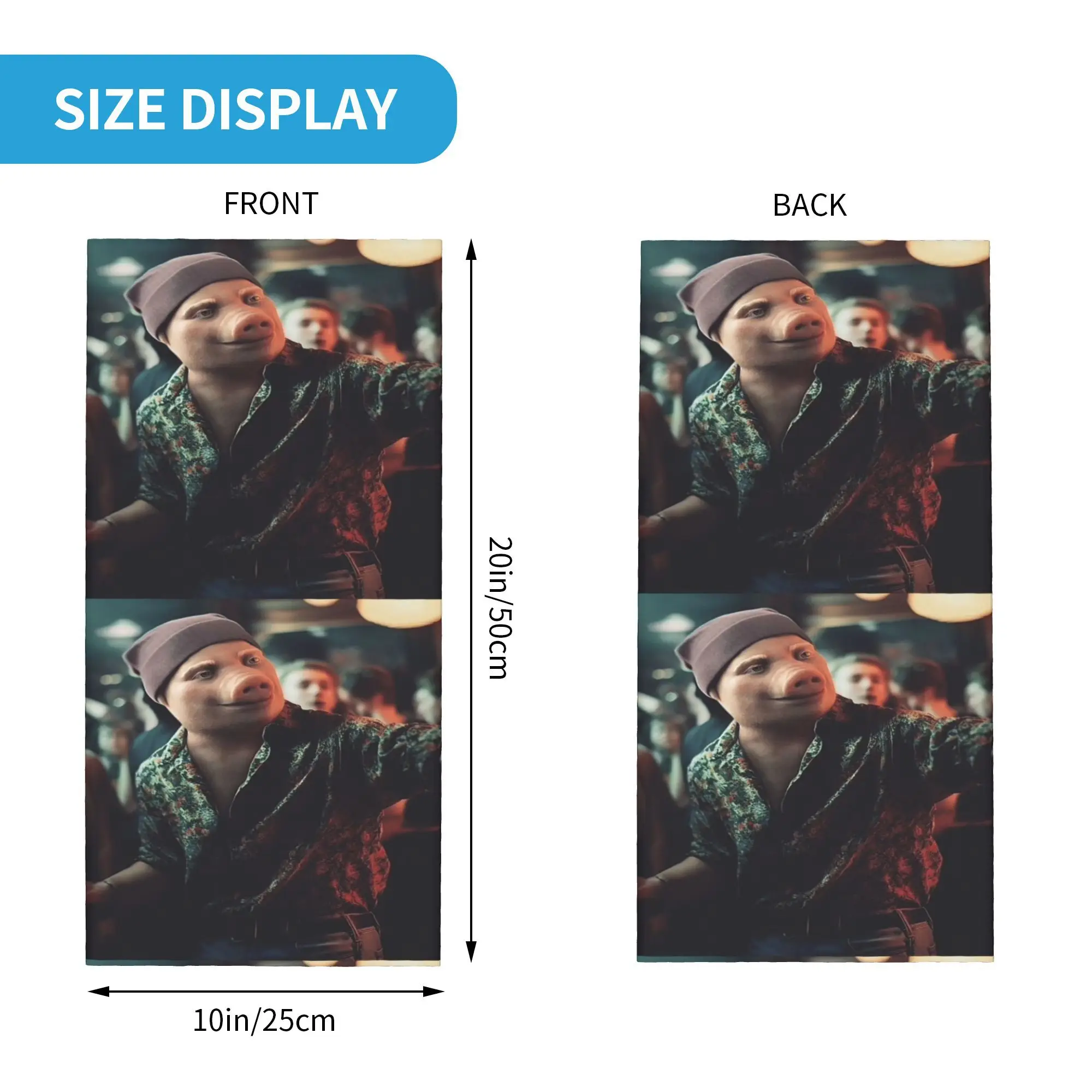 John Pork Bandana 넥 커버 프린트 마스크 스카프 다기능 사이클링 스카프 러닝 유니섹스 성인 방풍