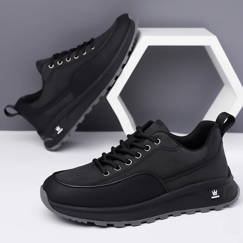 Men's Trendy Sports Shoes Lightweight Breathable Modern Non Slip Shoes Business Leather Outdoor Stylish Daily Wear Men Sneakers