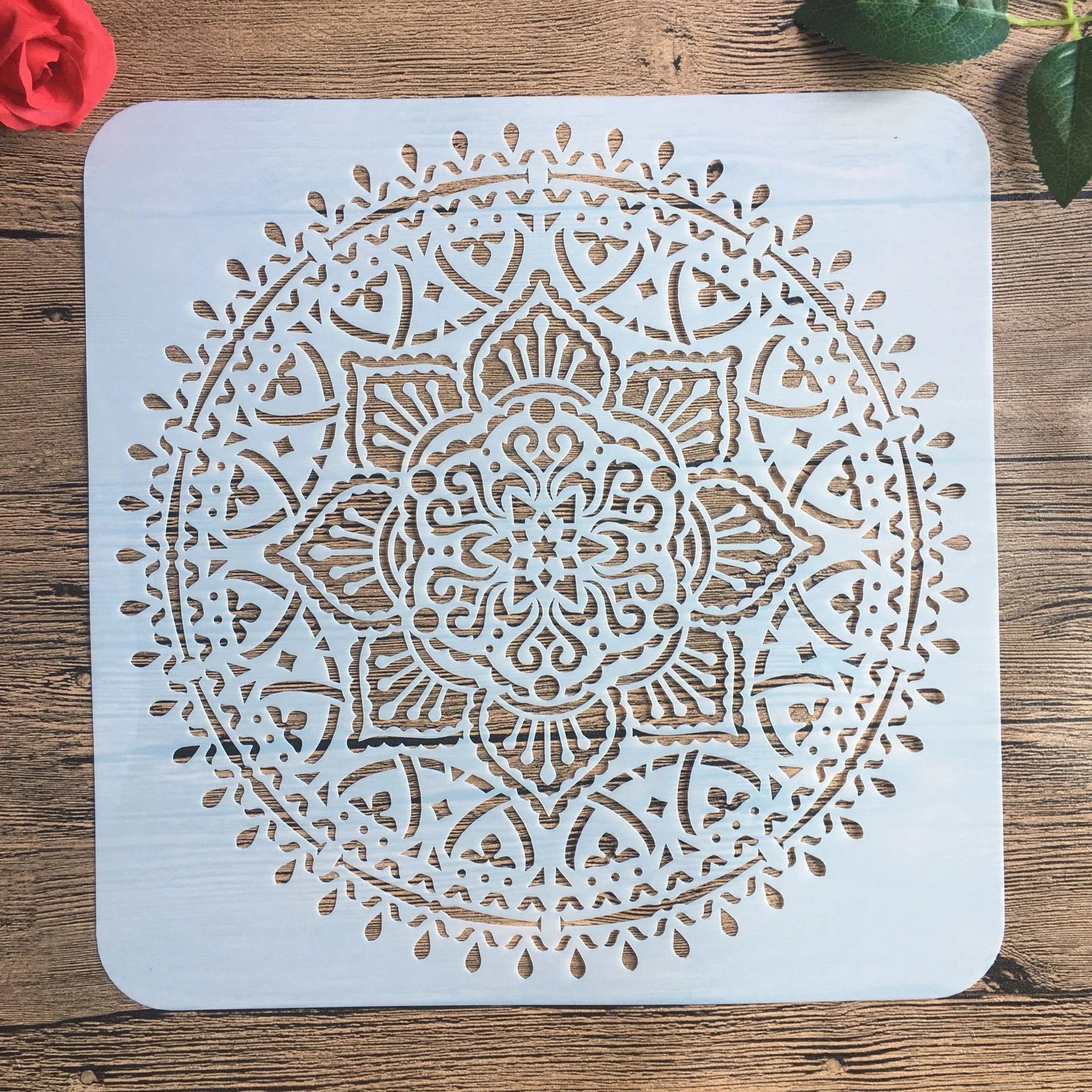 

30 * 30 cm large round flower mandala diy stencil painting scrapbook coloring engraving album decoration template stencil -e