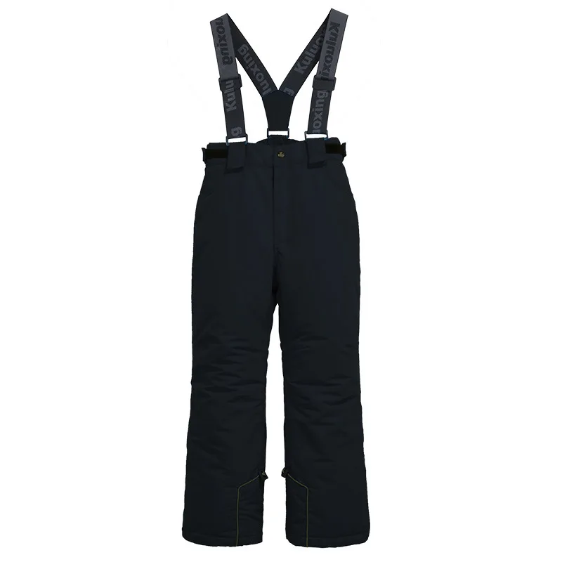 

-30℃ Children's waterproof ski pants 5 6 7 8 9 10 11 12 13 14 15 16 Boys and Girls Snow Strap Pants Warm Pink Black Blue green