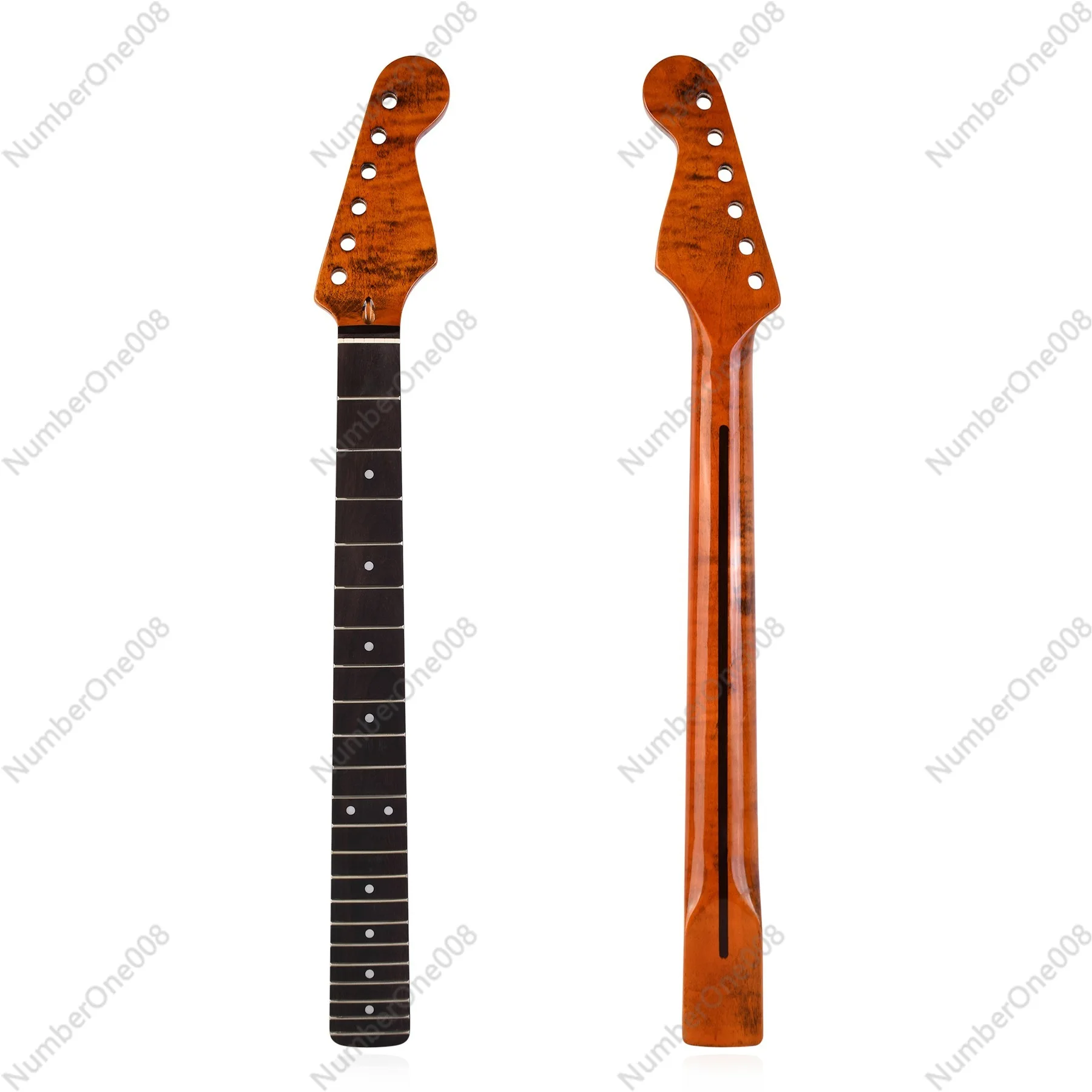 [ST Paint Bright Light] 22 Pins Rosewood Fingerboard Guitar Handle Neck for ST Strat-Cow Bone Upper Pillow