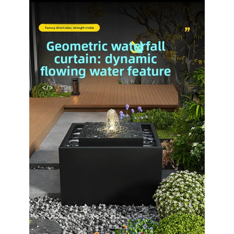 BJ-2 custom 304 stainless steel fish pond waterscape pool outdoor courtyard circulation filter water ornament