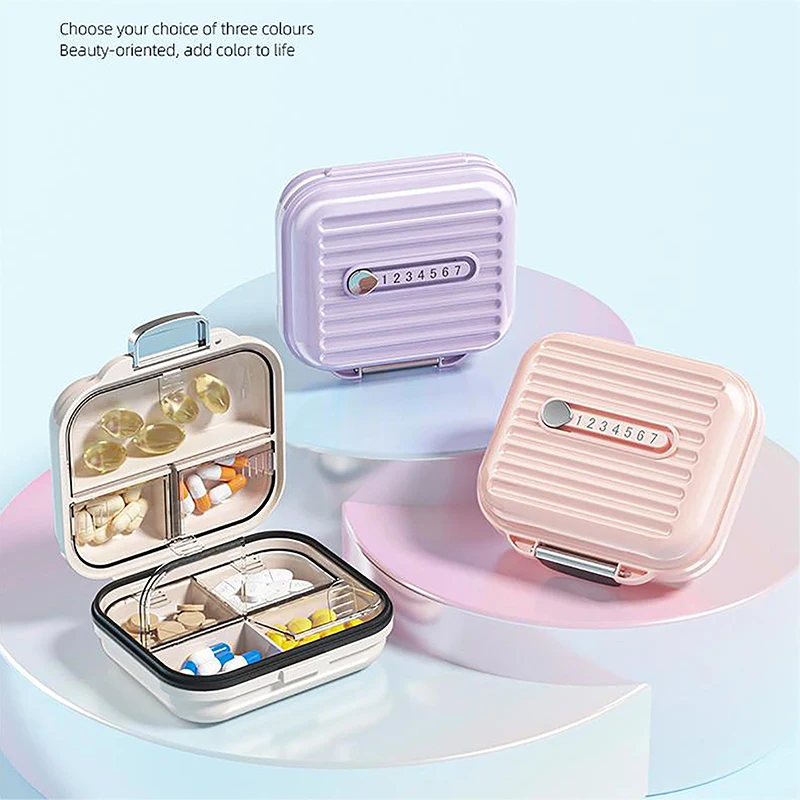 Pill Box Travel Mini Pill Box Lightweight 7 Compartment Medicine Pill Case Pill Box Medicine Organizer Medication Pill Organizer