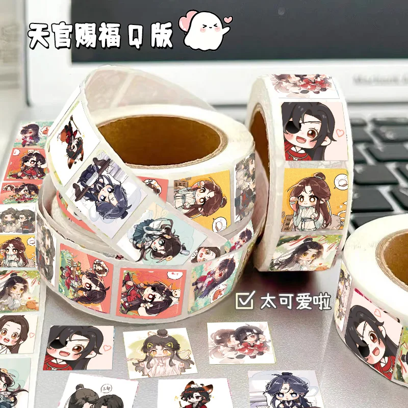 Q-version Celestial Official Bestows blessings, cartoon original romance peripheral flower pity, decorative diy stickers
